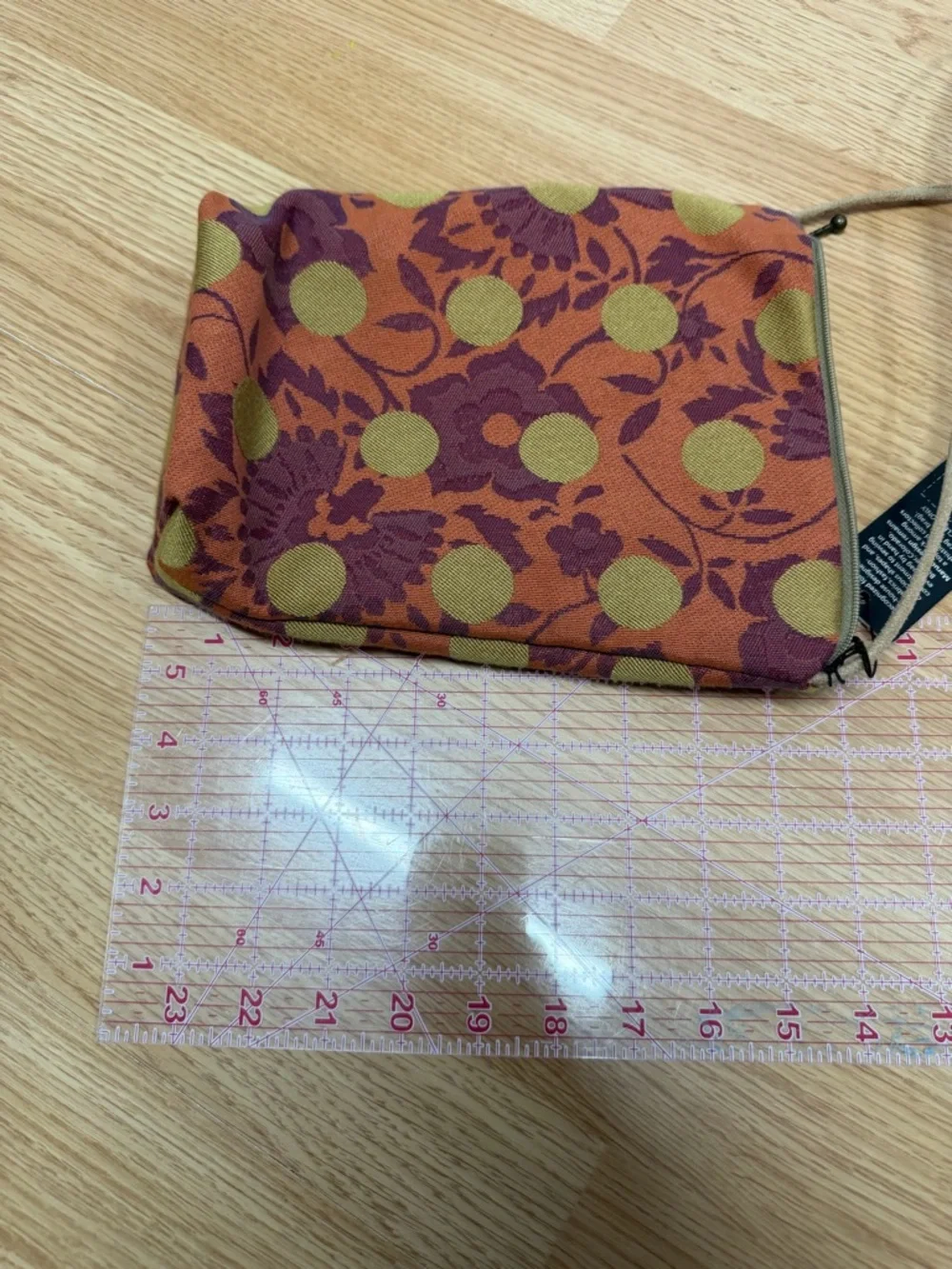 Maruca Design Orange Plum Floral Crossbody Bag Matching Pouch USA NWT Boho Set